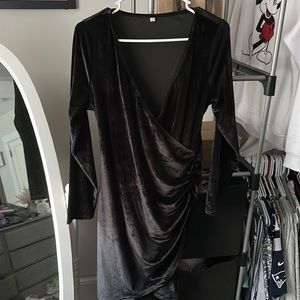 Black velvet dress